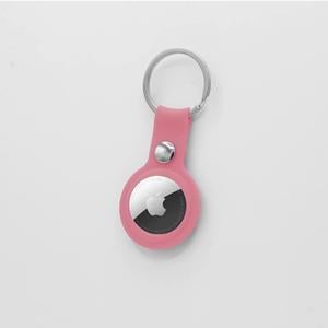 AirTag Holder, Slim Lightweight Protective Cover with Keychain Carabiner for Apple AirTag 2021 (Silicone Light Pink)