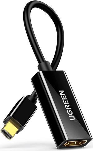 UGREEN Mini DisplayPort to HDMI Adapter Mini DP Male to HDMI Female Thunderbolt 2.0 to HDMI Adapter Suitable for Apple MacBook Pro MacBook Air Microsoft Surface Pro 4 Pro 3 Google Chromebook Black