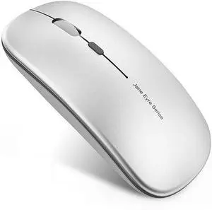 Q5 Slim Rechargeable Wireless Mouse 2.4G Portable Optical Silent Ultra Thin Wireless Computer Mouse with USB Receiver and Type C Adapter Compatible with PC Laptop Notebook Desktop (Silver) Q5 Slim Rechargeable Wireless Mouse 2.4G Portable Optical Silent Ultra Thin Wireless Computer Mouse with USB Receiver and Type C Adapter Compatible with PC Laptop Notebook Desktop (Silver)