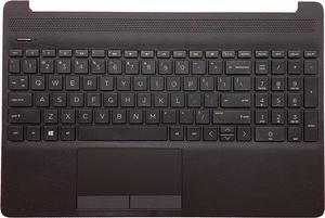 Replacement for HP 15S DU/DY/DW Laptop Upper Case Palmrest Keyboard Touchpad Assembly Part L94460-001 Black - OEM