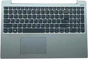 New Replacement for Lenovo Ideapad 330S15 330s 15 81F5 Series Laptop Upper Case Palmrest Keyboard Touchpad Assembly Part Top Cover 5CB0R07203 SN20M62793 Sliver  OEM