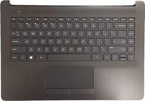 for HP Pavilion 14CF 14DF 14DK Laptop Upper Case Palmrest Keyboard Touchpad Assembly Part L23241001 L23491001 6070B1306303  OEM