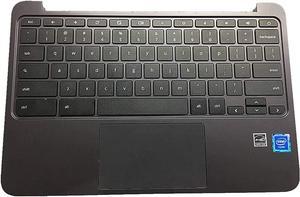 Replacement for HP Chromebook 11 G5 Laptop Upper Case Palmrest Keyboard Touchpad Assembly Part 917442001 Black  OEM