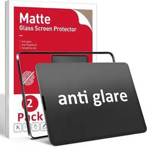 [2 Pack Matte Glass Screen Protector Compatible with iPad Air 5th Generation 2022 10.9 inch, [Install Frame] Anti Glare/Fingerprint Free/Bubble Free/9H Tempered Glass iPad Air 5