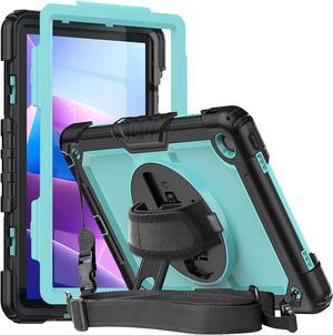 Case for Lenovo Tab M10 Plus 106 Inch TB125FUTB128FUTB128XU with Screen Protector Pen Holder  Heavy Duty Rugged Case wStand Hand Shoulder Strap for Lenovo M10 Plus 3rd Gen 2022  SkyBlue