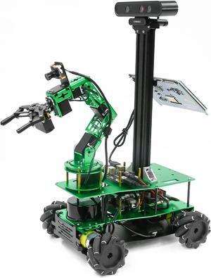 Yahboom Rosmaster X3 Plus Programmable ROS Robot with Jetson Xavier Nx Sub Developer Board Visual Grab with 6-Dof Moveit Robotic Arm Kit for Adults