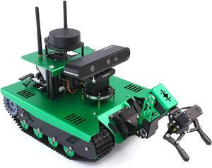 Yahboom Raspberry Pi 4B AI Robot ROS Tank Kit Transbot with Somatosensory Depth Camera 3D Scanner ROS Robotics Coding 2D 3D Mapping Navigation Electronics Building Kit for Adult