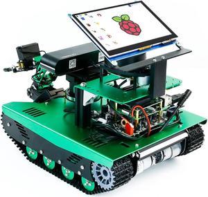 Yahboom Raspberry Pi 4B AI Robot ROS Tank Kit Transbot with Somatosensory Depth Camera 3D Scanner ROS Robotics Coding 2D 3D Mapping Navigation Electronics Building Kit for Adult