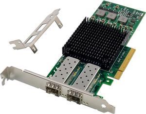 Dual-SFP+ Port 10Gb PCI-e 3.0 X8 NIC Network Card with Broadcom BCM57810 Controller, PCI Express Ethernet LAN Adapter Support Windows Server/Linux/VMware