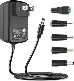 TKDY 24V DC Power Supply Cord, 100-240V AC to DC 24 Volt 1.5A 1A 0.5A 24Vdc Power Adapter, for DC24V LED Strip Lights Diffuser Humidifier and More (Not 24V Battery Charger).