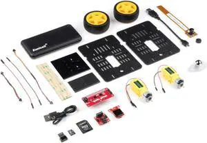 SparkFun JetBot AI Kit v3.0 (Without Jetson Nano) Includes: 64GB MicroSD Card EDIMAX WiFi Adapter SparkFun Qwiic Motor Driver Micro OLED Breakout Leopard Imaging 136FOV Wide Angle Camera and More - OEM
