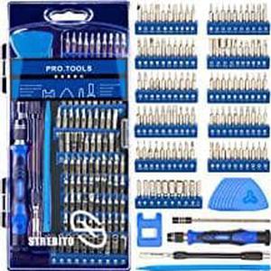 Precision Screwdriver Sets 124 in 1 Magnetic Repair Kit with 110 Bits Electronics Tool Kit for Computer, PC, iPhone, Laptop, Cell Phone, MacBook, PS4, Nintendo, Xbox, Game Controller(Blue)