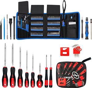 Precision Screwdriver Set 142-Piece and Reversible Screwdriver Set 17-Piece Bundle, Screw Driver Set for Electronic Repair and Home Improvement