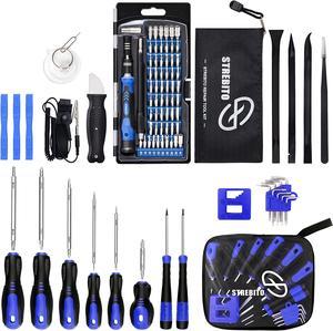 79 in 1 Precision Screwdriver Set with Anti Static Wrist Strap and Reversible Screwdriver Set 17-Piece Bundle, Screw Driver Set for Electronics Repair and Home Improvement