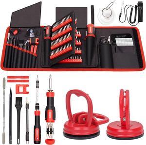 Precision Screwdriver Set 191-Piece + 2-Piece Suction Cups Bundle, LCD Screen Remover for Computer, iPhone, Laptop, Cell Phone, Macbook, PS4/5, Tablet and Electronics Repair