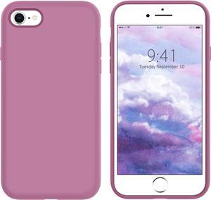 iPhone SE 2022 Case,iPhone SE 2020 Case iPhone 8 Case iPhone 7 Case Women Girls Slim Liquid Silicone Soft Gel Rubber Protective Phone Cases Cover for iPhone SE 3rd/SE 2nd Gen/8/7 4.7",Purple