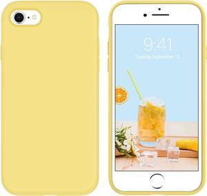 Design for iPhone SE 2022 Case,iPhone SE 2020 Case,iPhone 8 Case iPhone 7 Case Slim Liquid Silicone Soft Shockproof Protective Phone Cover for iPhone SE 3rd/2nd Generation/8/7 4.7 Inch,Yellow