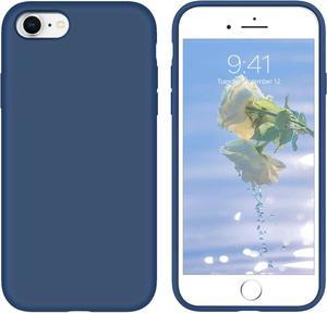 iPhone SE Case 2022, iPhone SE Case 2020, iPhone 8 Case iPhone 7 Case Slim Liquid Silicone Rubber Shockproof Protective Phone Cases Cover for iPhone SE 3rd Gen/SE 2nd Gen/8/7 4.7 Inch,Navy Blue