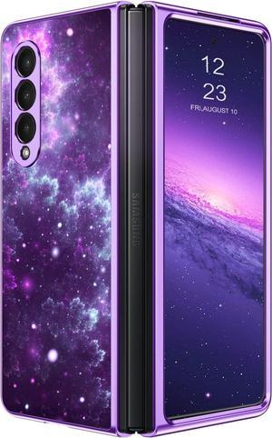 Case for Google Pixel 7a Slim Nebula Glow in The Dark Luminous Women Girls Shockproof Protective Phone Cases Cover for Google Pixel 7a 61Inch Space Purple