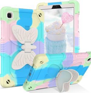 Samsung Galaxy Tab A7 Lite Case 8.7 inch with stand Butterfly Kickstand Silicone Kid Girls Boys Women Shockproof Protective Tablet Cover for Samsung Tab A7 Lite SM-T225/T220/T227,Colorful Green