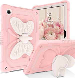 Galaxy Tab A8 10.5 Case, Samsung Galaxy Tab A8 Case Kids Girls Women Children Butterfly Kickstand Shockproof Protective Tablet Cover for Samsung Tab A8 10.5 inch 2022 [SM-X200/X205/X207], Pink