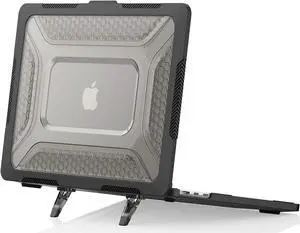 MacBook Air M2 Case 13.6 Inch 2022 Release, Model: A2681. Protective Case with Kickstand, Multiple Protection of Composite Materials, Easy Installation - Black