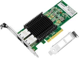 10Gb PCI-E NIC Network Card for Intel X550-T2, Dual RJ45 Port, with Intel Intel X550 Controller, 10G PCI Express LAN Adapter Support Windows Server/Linux/VMware