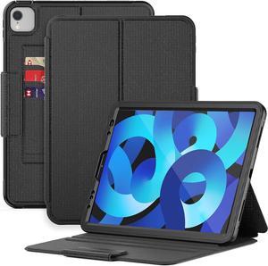 HCSOWD iPad Air 5th/4th Generation Case 10.9 Inch, Magnetic Folio Stand, Auto Sleep/Wake Smart Protective Cover for iPad Air 5/ Air 4 with Pen Holder and Card Slot, Black
