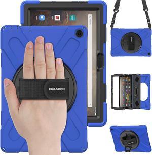 Case for Amazon Fire HD 10 11th Generation 2021 / Amazon Fire HD 10 11th Generation 2021, Heavy Duty Kids Case with Hand Strap, Kickstand and Shoulder Strap for Fire HD 10 2021 Tablet-Blue