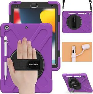 iPad 10th Generation 10.9 inch Case,Heavy Duty Shockproof Rugged Protective Case with Screen Protector&360 Rotation Stand/Hand Strap/Pencil Cap Holder for iPad 10.9" 10th Gen 2022-Blue