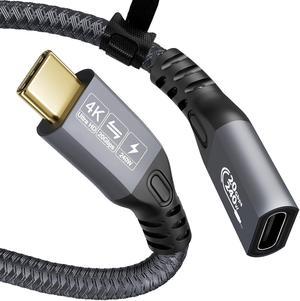 CABLEDECONN USB C Extension Cable 20Gbps 240W 6.6ft, USB C 3.2 Gen 2x2 Cable, 4K@60Hz Video Cable, Type C Male to Female for MacBook Pro, Dell, Arzopa, Galaxy, USB C for Portable Monitor