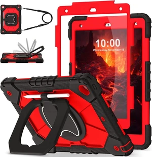Case for iPad 9th/8th/7th Generation 10.2 Inch (2021/2020/2019),Full-Body Drop Protection 9th Generation iPad Case with Rotating Stand Screen Protector Pencil Holder Holde,Black Red Case for iPad 9th/8th/7th Generation 10.2 Inch (2021/2020/2019),Full-Body Drop Protection 9th Generation iPad Case with Rotating Stand Screen Protector Pencil Holder Holde,Black Red