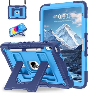 Case for iPad A16 11th Generation 11 Inch (2025) iPad 10th Generation 10.9 Inch (2022),i Pad A16 Case Military Grade Shockproof Cases with Pencil Holder Shoulder Strap,Navy Blue Case for iPad A16 11th Generation 11 Inch (2025) iPad 10th Generation 10.9 Inch (2022),i Pad A16 Case Military Grade Shockproof Cases with Pencil Holder Shoulder Strap,Navy Blue