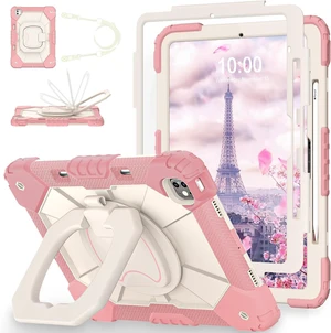 for iPad Pro 13 Inch Case M5 2025/M4 2024 (7th Gen) with Screen Protector/360° Rotating Stand/Pencil Holder/Shoulder Strap,Military Grade Shockproof iPad Case 13 Inch iPad Pro M5/M4,Rose Gold for iPad Pro 13 Inch Case M5 2025/M4 2024 (7th Gen) with Screen Protector/360° Rotating Stand/Pencil Holder/Shoulder Strap,Military Grade Shockproof iPad Case 13 Inch iPad Pro M5/M4,Rose Gold