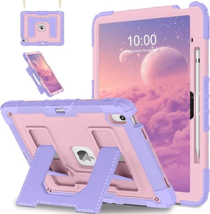 for iPad Air 13 Inch Case M4 2026/M3 2025/M2 2024, Full-Body Drop Protection Shockproof Cover for 13 Inch iPad Air with Large Kickstand, Pencil Holder and Shoulder Strap, Purple Rose for iPad Air 13 Inch Case M4 2026/M3 2025/M2 2024, Full-Body Drop Protection Shockproof Cover for 13 Inch iPad Air with Large Kickstand, Pencil Holder and Shoulder Strap, Purple Rose