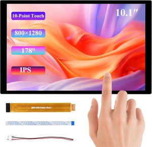 10.1inch DSI LCD, 10-Point Capacitive Touch Screen Compatible with Raspberry Pi 5/4B/3B+/3A+/CM5/CM4/CM3+/CM3/RK3506/RK3576/ESP32-P4, 800x1280 IPS Display Panel, DSI Interface 10.1inch DSI LCD, 10-Point Capacitive Touch Screen Compatible with Raspberry Pi 5/4B/3B+/3A+/CM5/CM4/CM3+/CM3/RK3506/RK3576/ESP32-P4, 800x1280 IPS Display Panel, DSI Interface