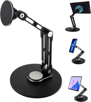 Adjustable Portable Magnetic Monitor Stand,Compatible With 4~18.5inch Monitors, Supports Multi-axis 360 Degree Rotation, Comes With Magnetic Metal Rings, Foldable for Easy Storage Adjustable Portable Magnetic Monitor Stand,Compatible With 4~18.5inch Monitors, Supports Multi-axis 360 Degree Rotation, Comes With Magnetic Metal Rings, Foldable for Easy Storage