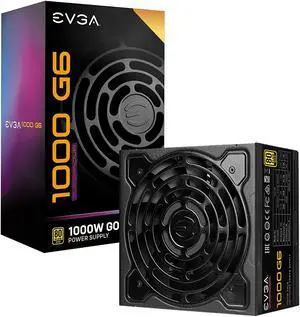 EVGA SuperNOVA 1000 G6, 80 Plus Gold 1000W, Fully Modular, Eco Mode with FDB Fan, 10 Year Warranty, Includes Power ON Self Tester, Compact 140mm Size, Power Supply 220-G6-1000-X1 EVGA SuperNOVA 1000 G6, 80 Plus Gold 1000W, Fully Modular, Eco Mode with FDB Fan, 10 Year Warranty, Includes Power ON Self Tester, Compact 140mm Size, Power Supply 220-G6-1000-X1