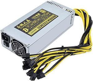 Mining Power Supply 2000W Support 8 GPU Cards for Power Supply PSU (110V-240V), Suitable for BTC ETH ETC ZEC ZCASH DGB XMR Miners (with Power Cord for Power Supply)