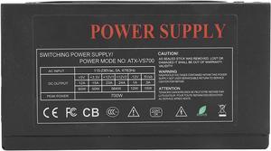 Power Supply Module, 700W Flexible Red Low Energy Consumption Low Noise Power Supply, 110?230V for Desktop Computer(#1)