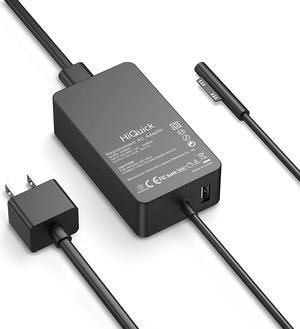 HiQuick 65W Surface Pro Charger Laptop Power Supply Adapters Compatible with Microsoft Surface Pro X Pro 7 Pro 6 Pro 5 Pro 4 Pro Surface Laptop 1 2 3 Surface Go 1 2 Surface Book With USB Charging Port