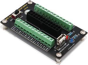 Right Angle ATX ATX 24/20 Pin Power Supply Breakout Board Module with USB 5V Port and Acrylic Base