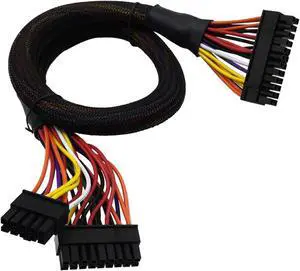 COMeap 18 Pin + 10 Pin to 24 Pin ATX PSU Power Adapter Sleeved Cable for Corsair RMX RMi SF HX Series Power Supply 24.8-inch(63cm)
