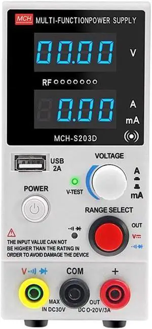 DONCK Oscilloscope S203D Regulated Power Supply DC Adjustable Multifunction Laptop Phone Repair Signal Generator (Size : 220V)