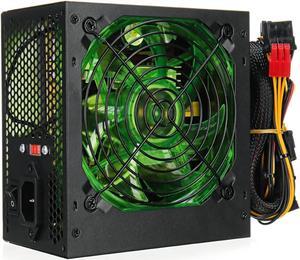 ALHOX 500W Power Supply 120mm LED Cooling Fan 24 Pin PCI SATA ATX 12V Computer Power Supply