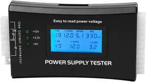 Bestyu Digital LCD Display PC Computer Power Supply Tester 20/24 Pin 4 PSU ATX BTX ITX SATA HDD Testers
