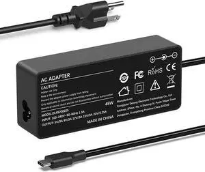 45W USB C Laptop Charger Chromebook for Samsung Plus Pro XE513C24 XE510C24 XE513C24-K01US Samsung Chromenbook 4 4+ XE350XBA XE525QBB XE520QAB XE310XBA XE521QAB W16-030N1A TYPC C Adapter Power Cord