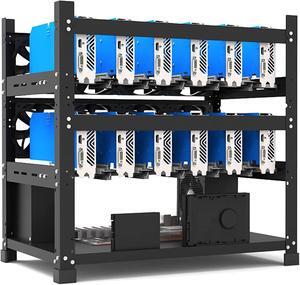 TOTOKA Mining Rig Frame for 12 GPU Open Mining Case Rack Motherboard Bracket ETH/ETC/ZEC Ether Accessory