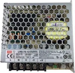 MW Mean Well Enclosed Type LRS-75W-12/15/24/36/48/5V Non-PFC LRS Series 75W Single Output Switching Power Supply (LRS-75-12)
