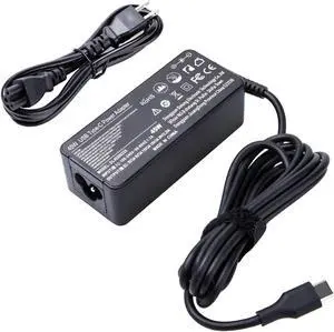 45W USB C Charger for Lenovo Chromebook 300e 500e S330 S340 C340 C330 100e ThinkPad T480s T480 T580 E580 T580s Chromebook 2nd Gen AST MTK AC Adapter Cord Power Cord